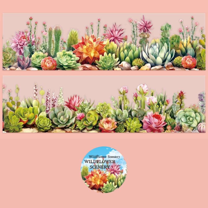 Wildflower Garden Landscape PET Washi Tape