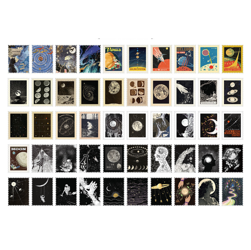 Vintage Mini Art Card Sticker Pack