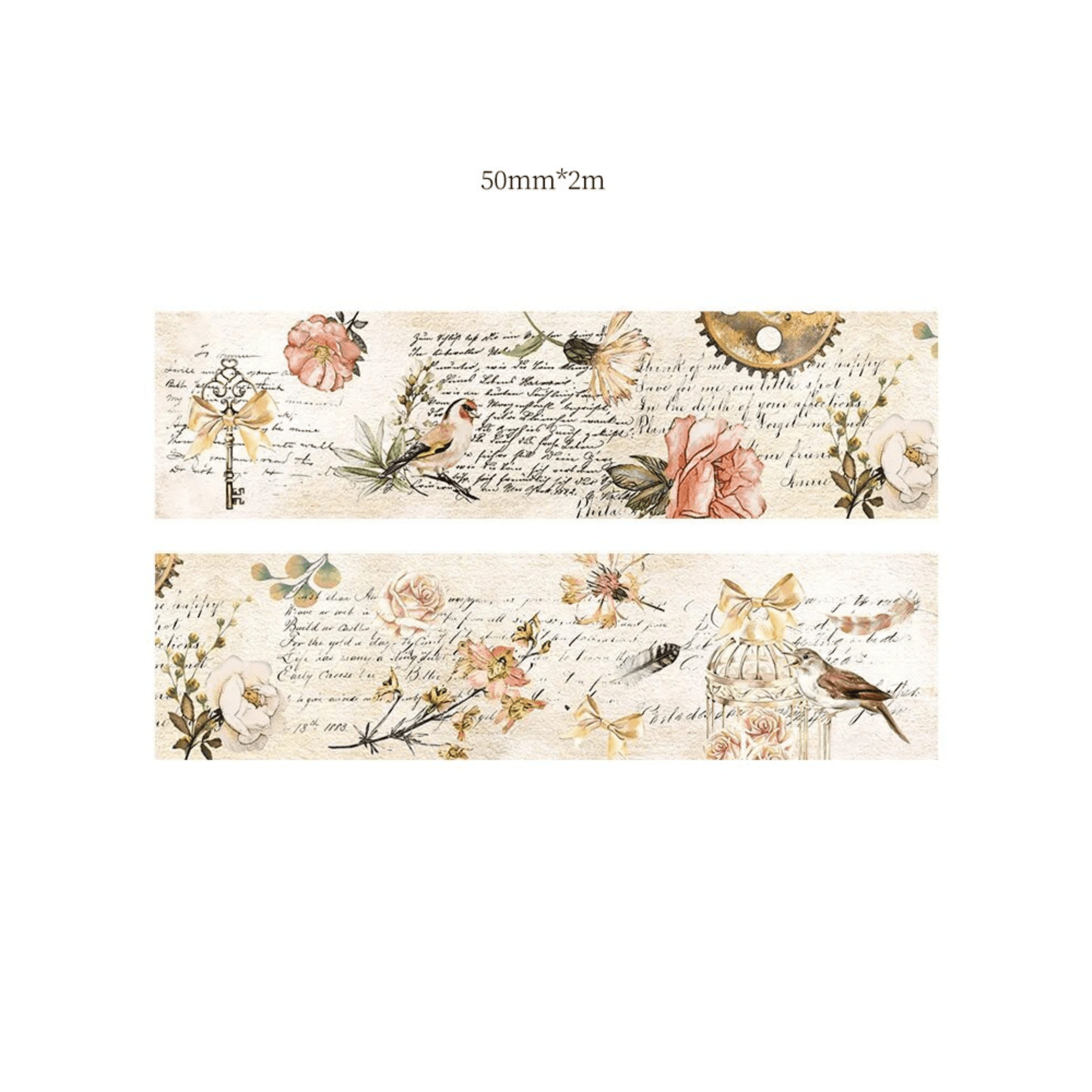 PAPERWRLD - Handwritten Letter and Flower Adhesive Washi Tape