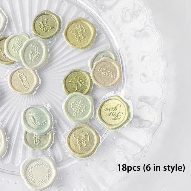 Elegant Wax Seal Stickers - 18 Pcs Vintage-Inspired Seals for Journaling &amp; Scrapbooking - PaperWrld