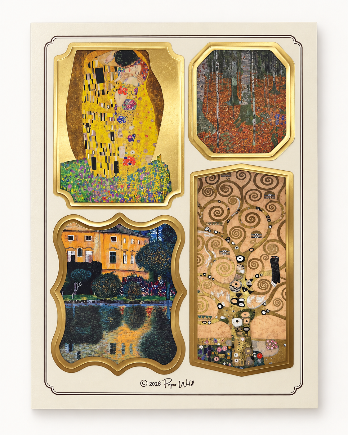 Exclusive Klimt Gilded Gallery Sticker Sheet
