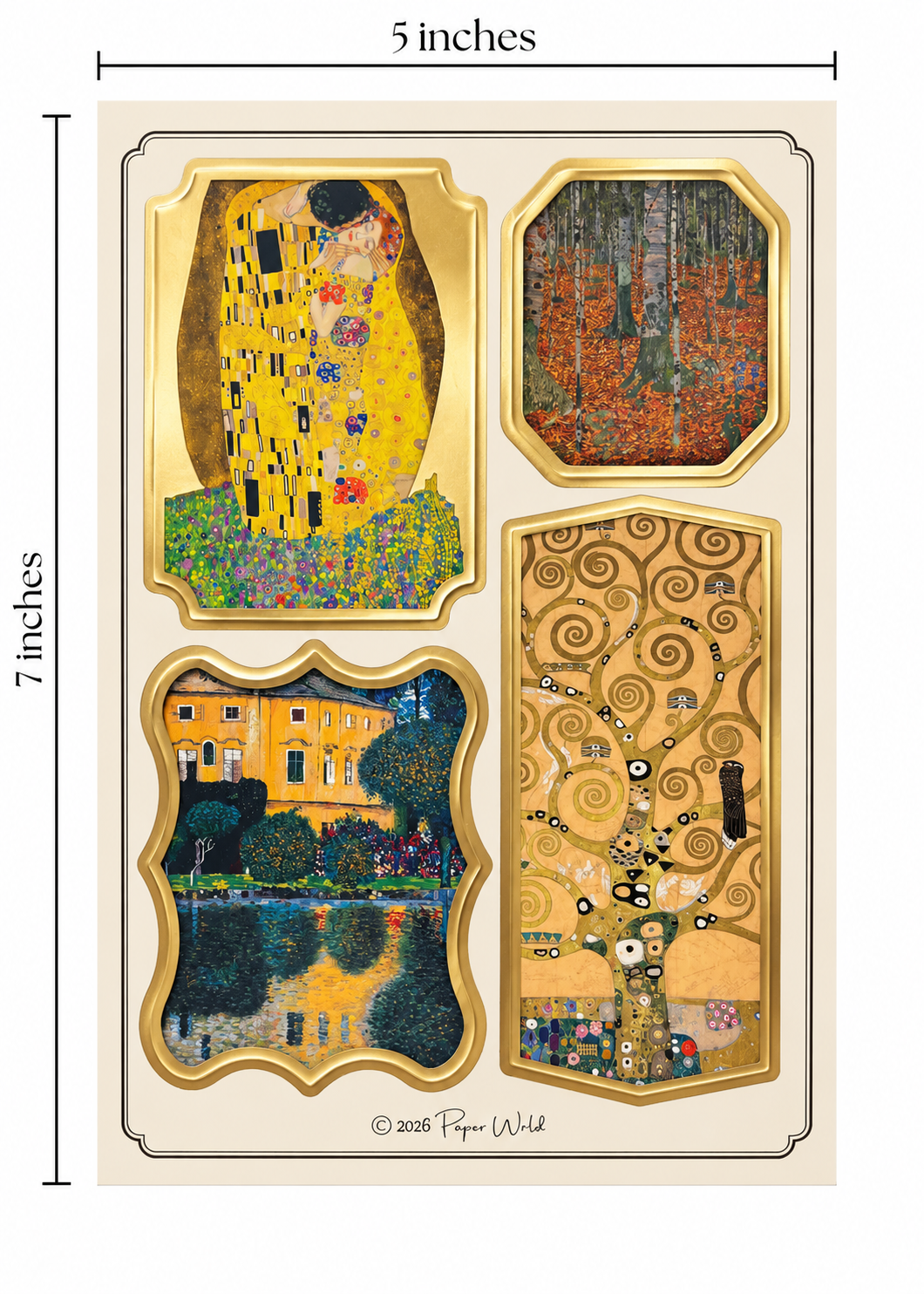 Exclusive Klimt Gilded Gallery Sticker Sheet