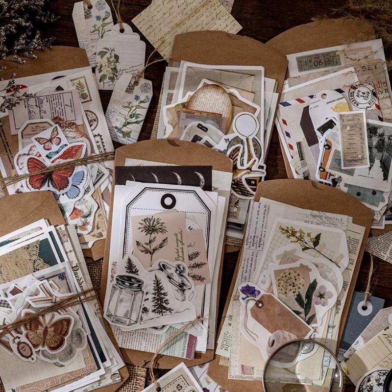 Paper & Stickers Pack Decorative Natural Collection