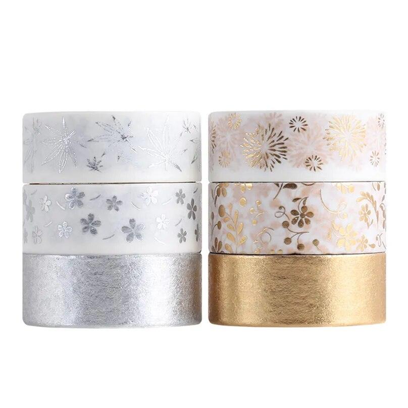 Decorative Gold and Silver Washi Tape Set