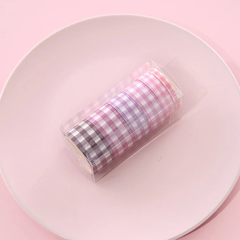 Pastel Grid Dreams – Washi Tape Set