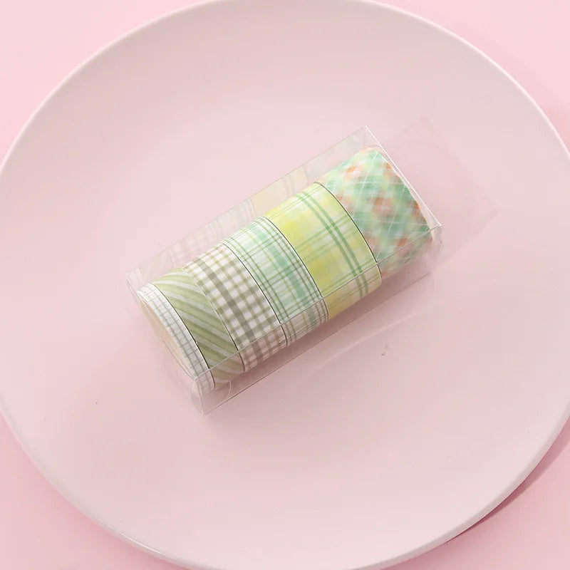 Pastel Grid Dreams – Washi Tape Set