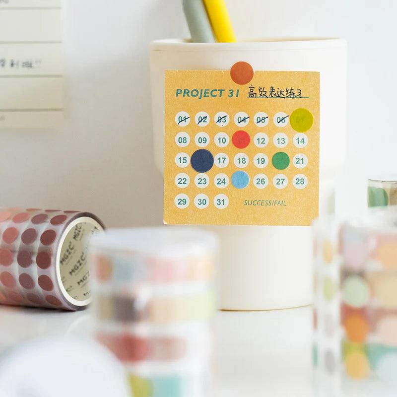 Pastel Dot Decorative Washi Tape Roll