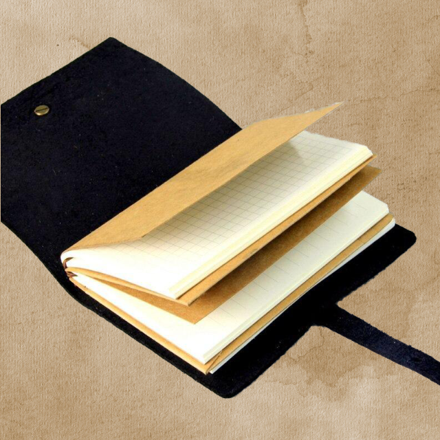 Elegantes Scrapbook-Notizbuch aus Leder