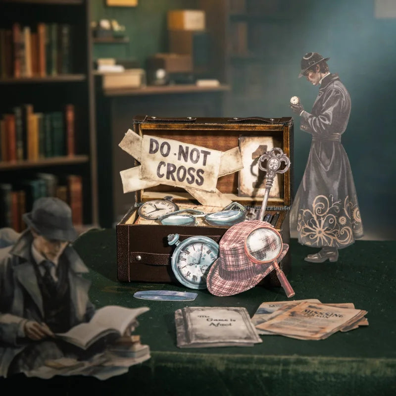 Vintage Mystery Detective Stickers