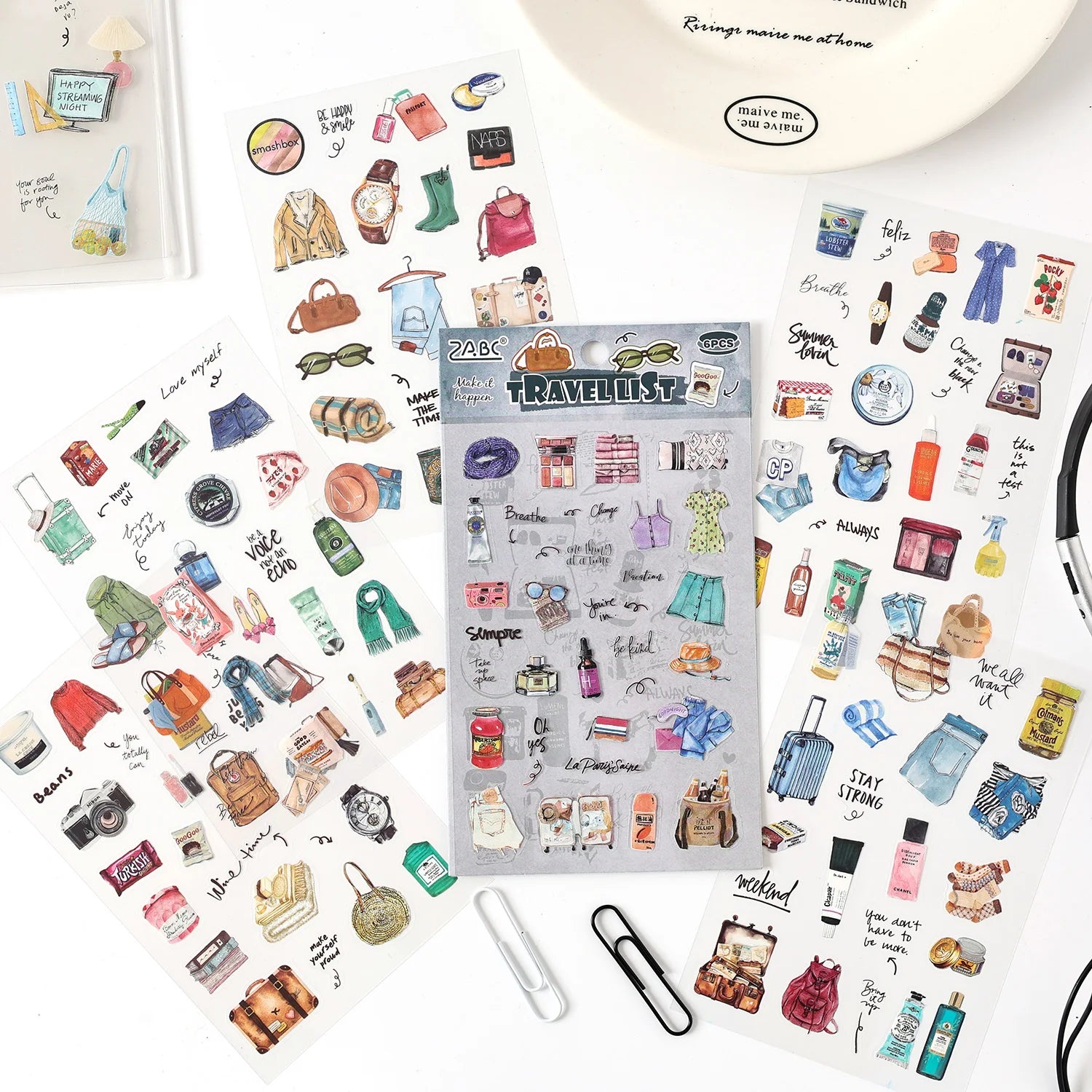 Vintage PET Sticker Set