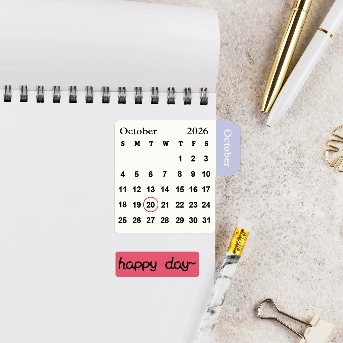 2026–2027 Mini Calendar Sticker Sheets