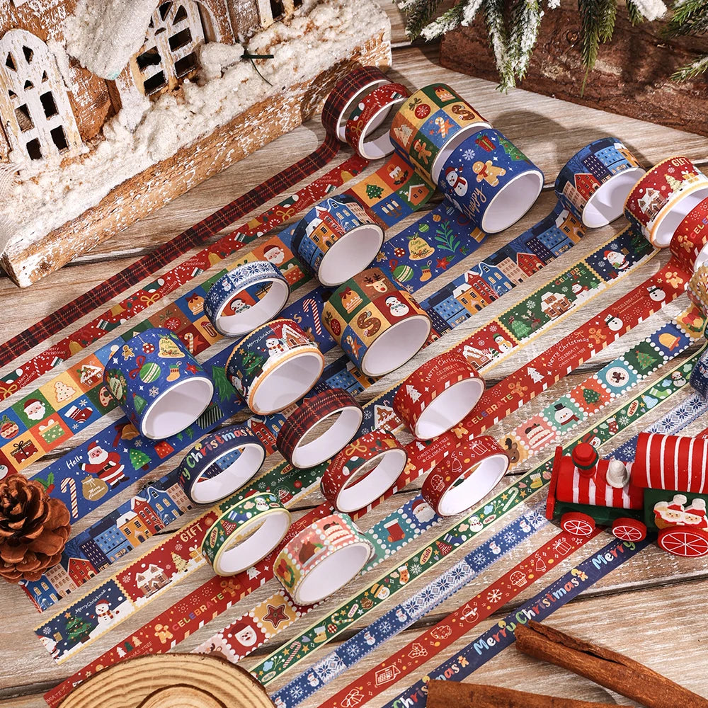 Vintage Christmas Magic – 12-Roll Washi Tape Set