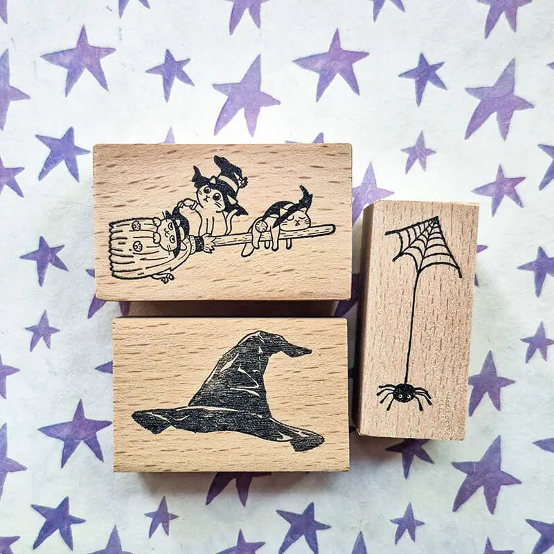 Halloween Trick-or-Treat Hocus Pocus Wooden Stamps 🎃🪄