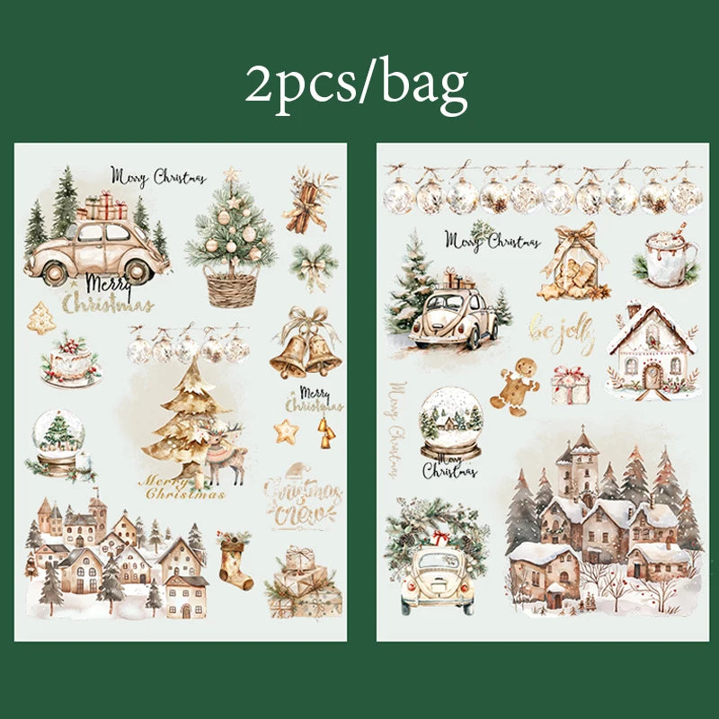 Vintage Christmas Transfer Sticker Set