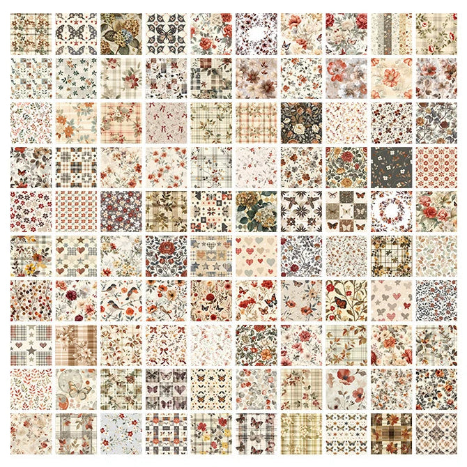 Vintage Pattern Scrapbooking Paper Book