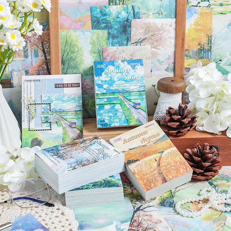 Four Seasons Poetry Scrapbooking Paper Book