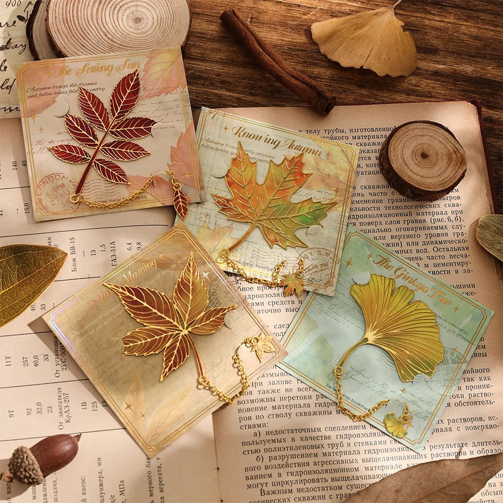The Autumn Dreams Metal Leaf Bookmark