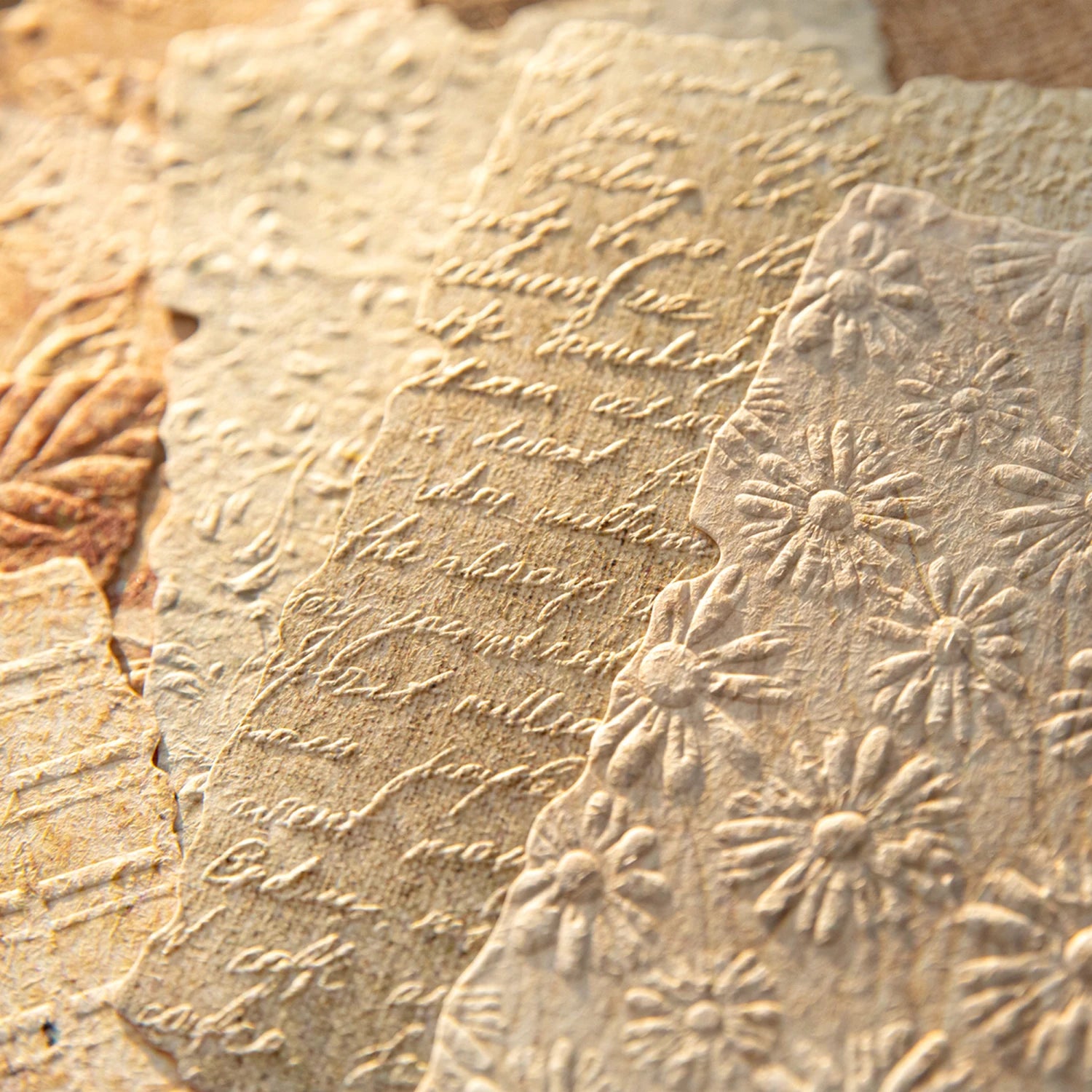 Vintage Botanical Textured Paper Set