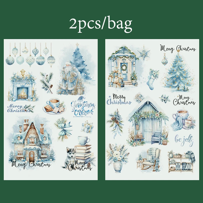 Vintage Christmas Transfer Sticker Set