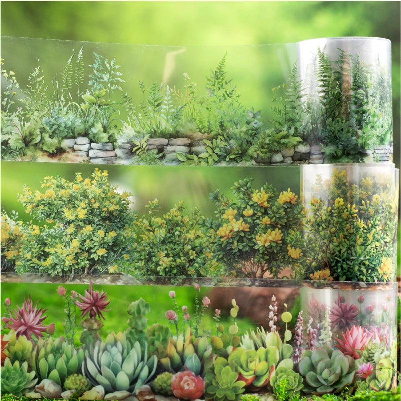 Wildflower Garden Landscape PET Washi Tape