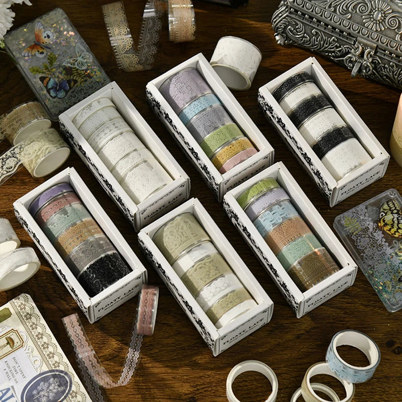 Vintage Lace PET Washi Tape Set