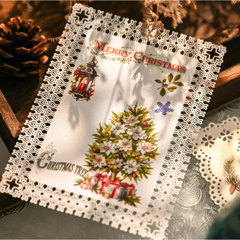 Vintage Christmas Rub-On Sticker Set