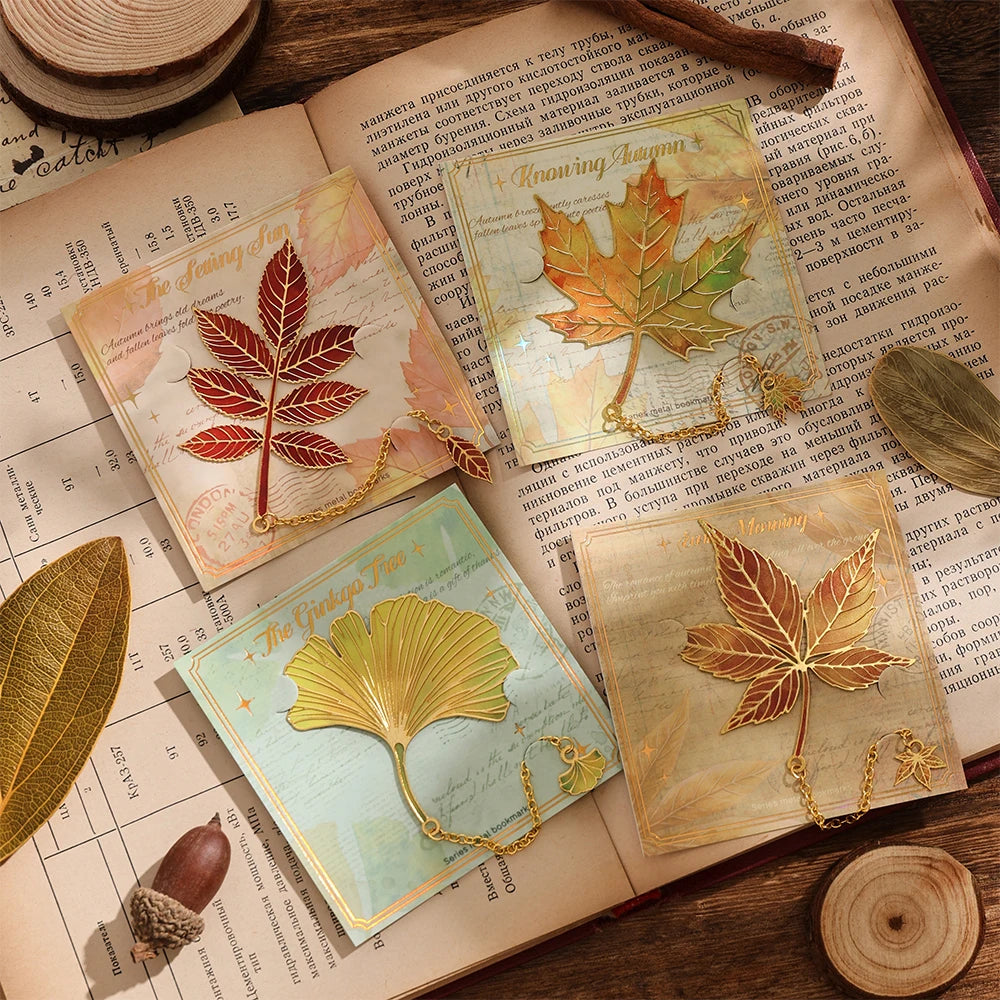 The Autumn Dreams Metal Leaf Bookmark