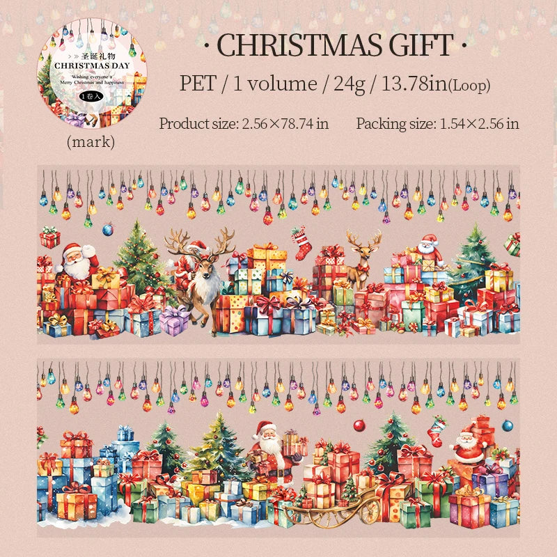 Christmas Day PET Washi Tape Collection