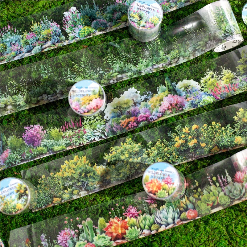 Wildflower Garden Landscape PET Washi Tape