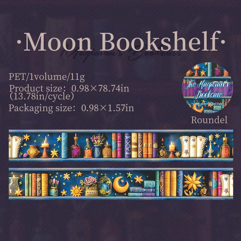 The Magician’s Bookcase PET Washi Tape