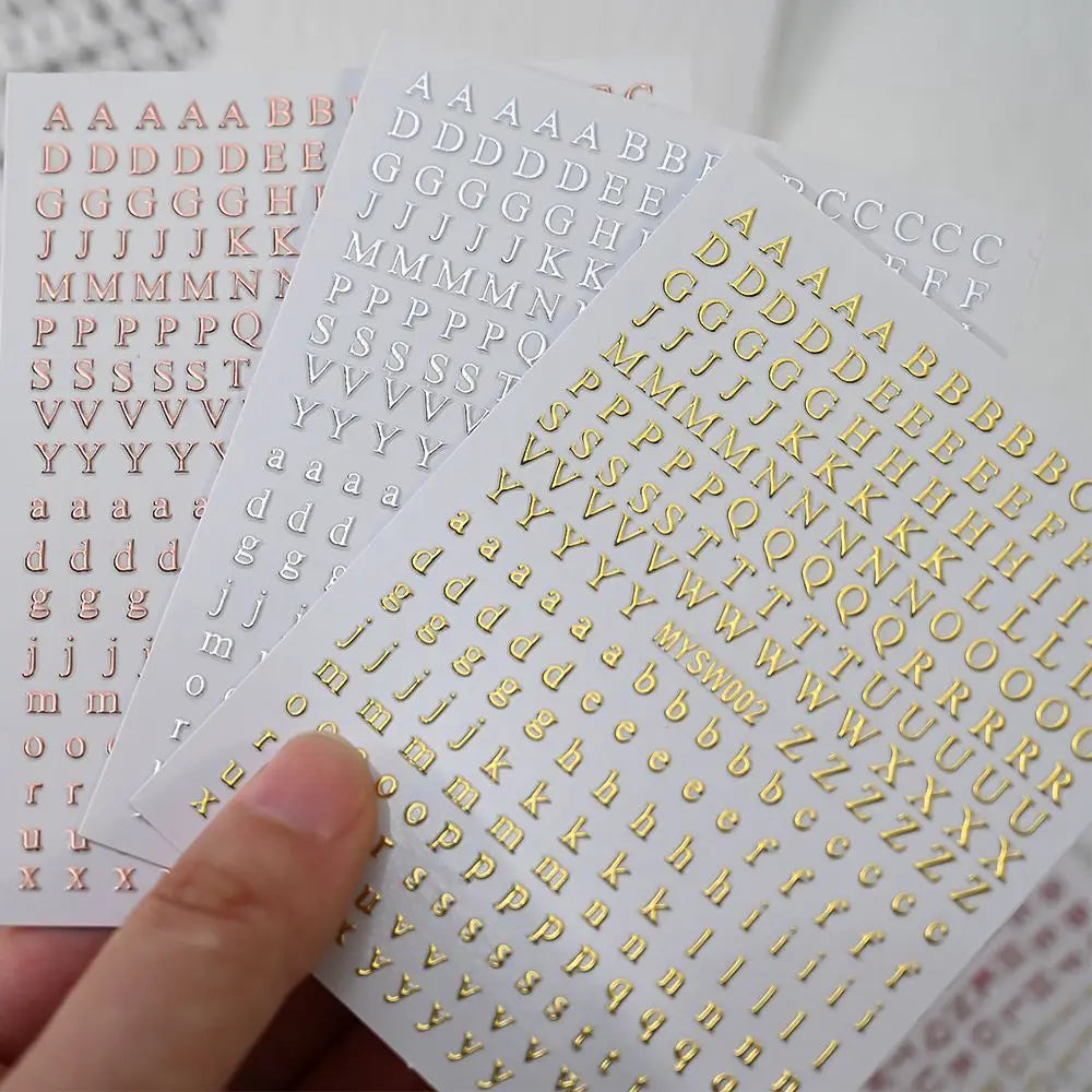 Premium Metallic Alphabet Sticker Set
