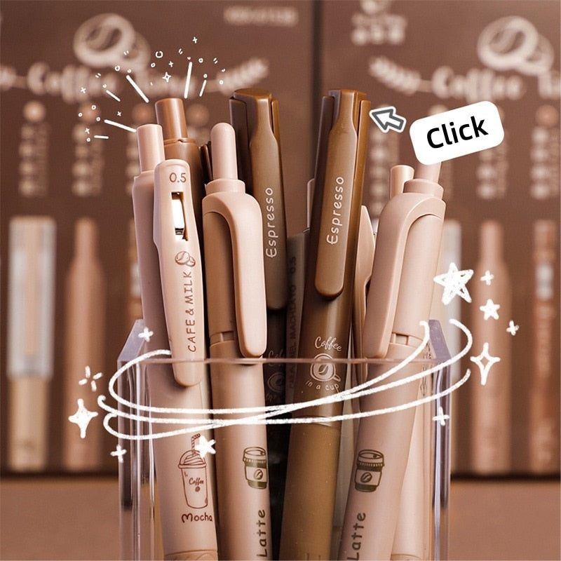 Coffee Time Gel Pens Set & Coffee Marker