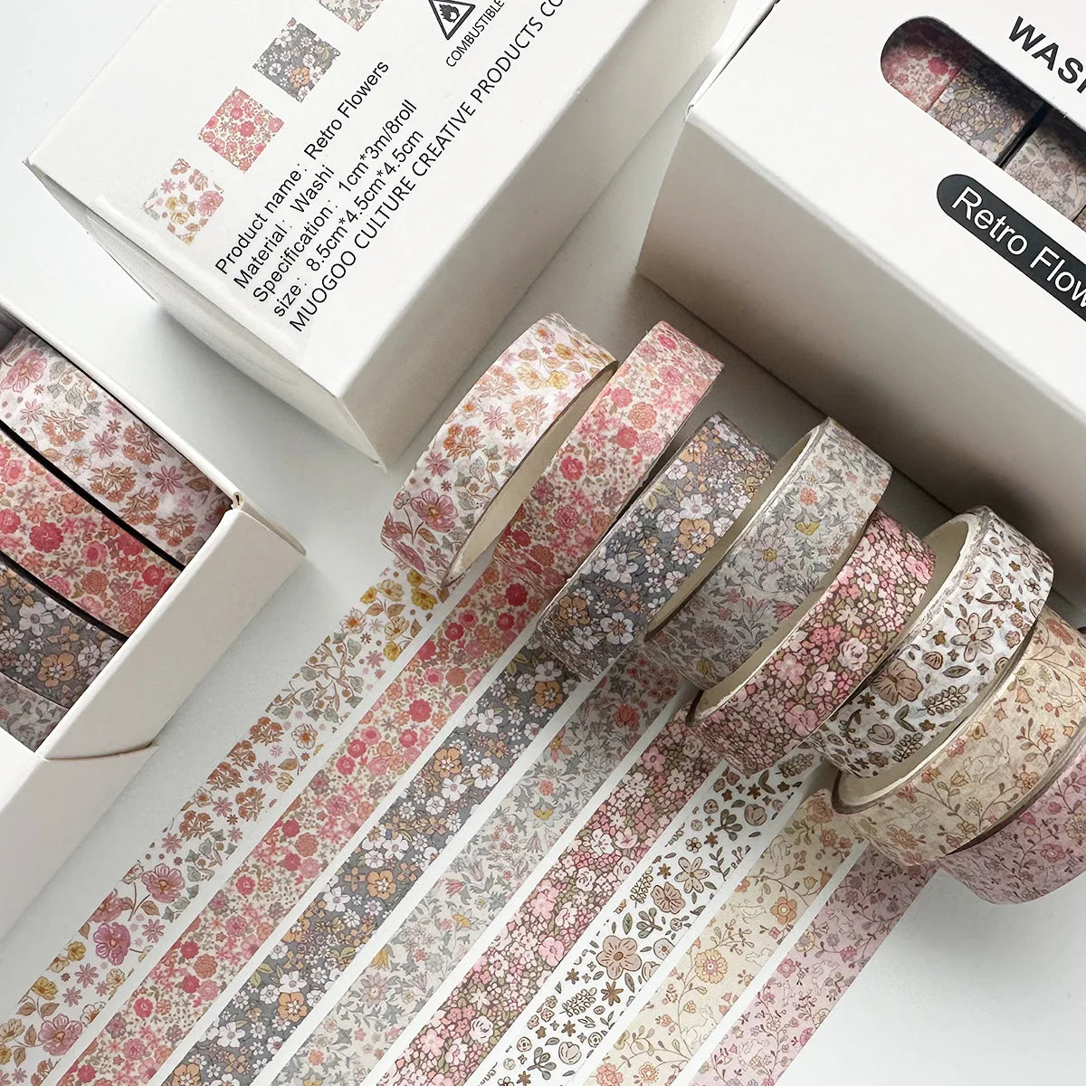 Retro Washi Tape Thin Set