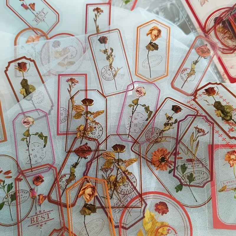 Vintage Botanical Label Sticker Set