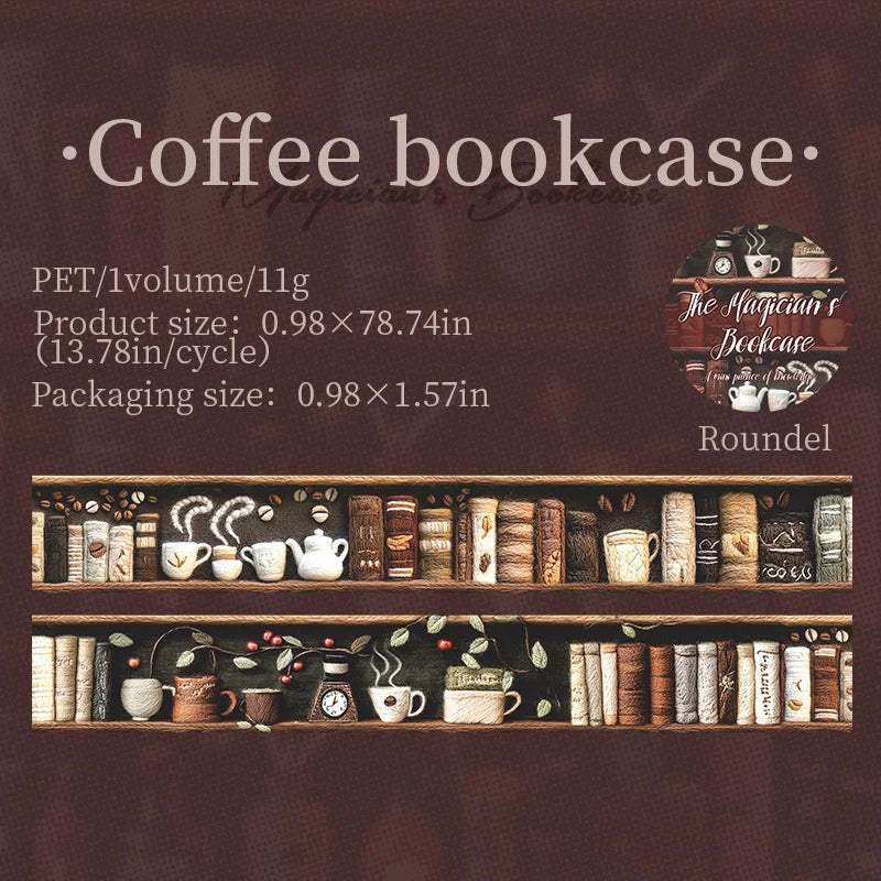 The Magician’s Bookcase PET Washi Tape