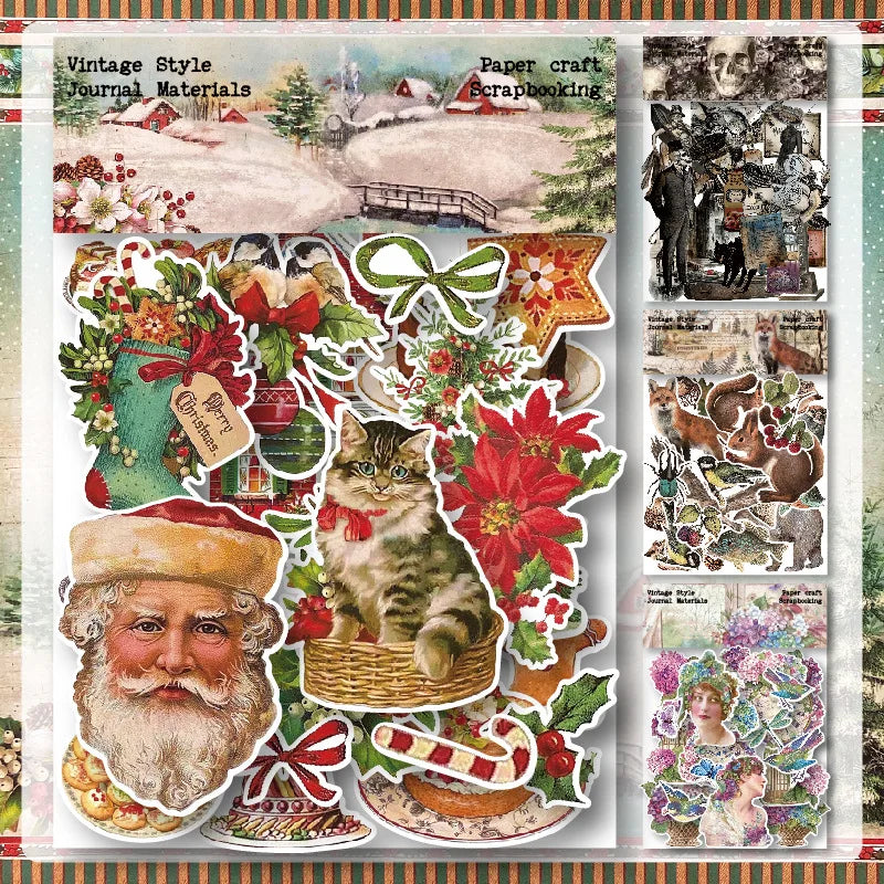 Vintage Sticker Set - 40 Pieces