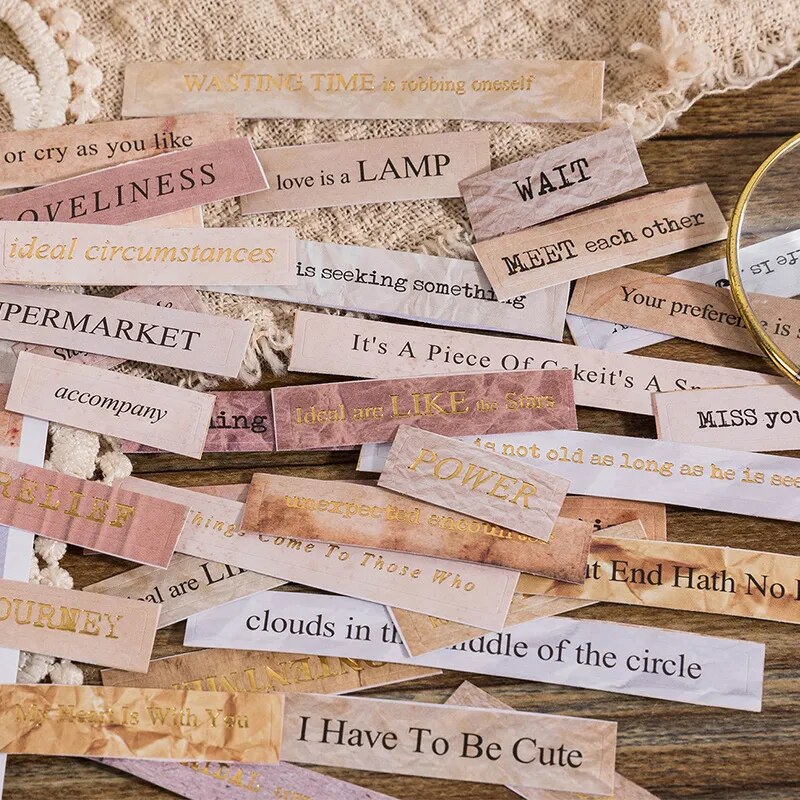 Vintage Quote Sticker Set - 4 Sheets per Pack