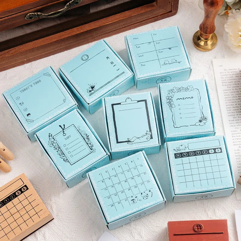 Cute Planner Wooden Rubber Stamp