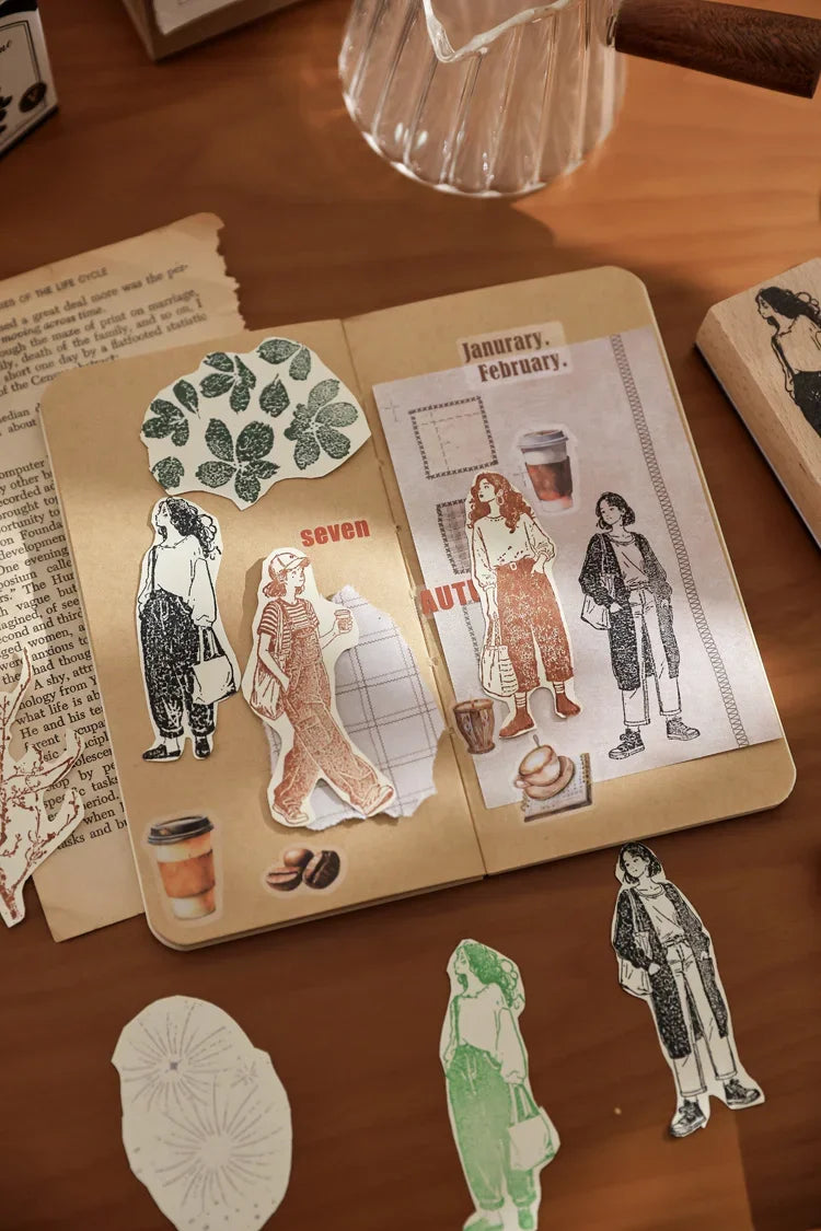 Leisure Time | Aesthetic Wooden Rubber Stamp Collection (8 Styles)
