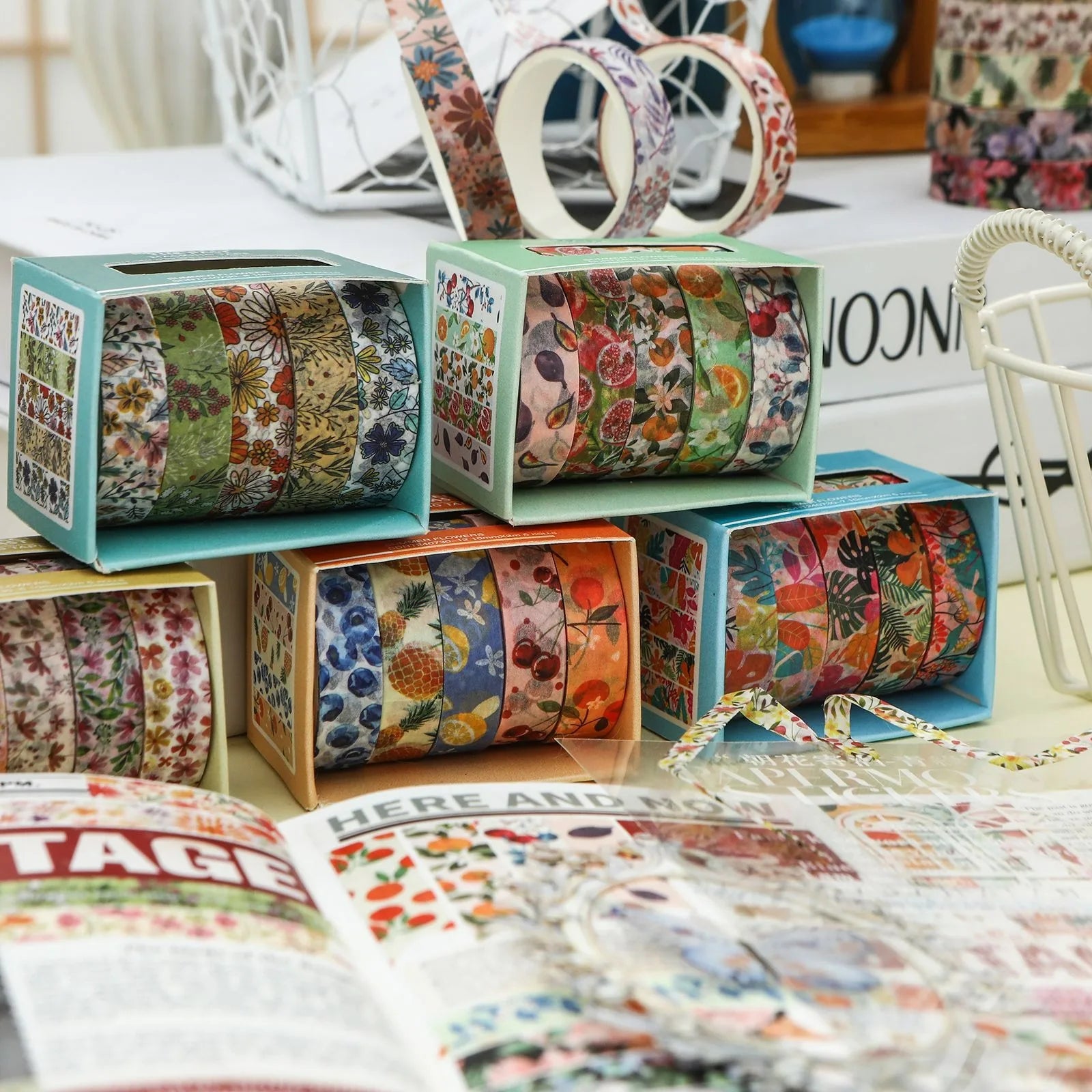 Spring Flowers Washi Tape Set