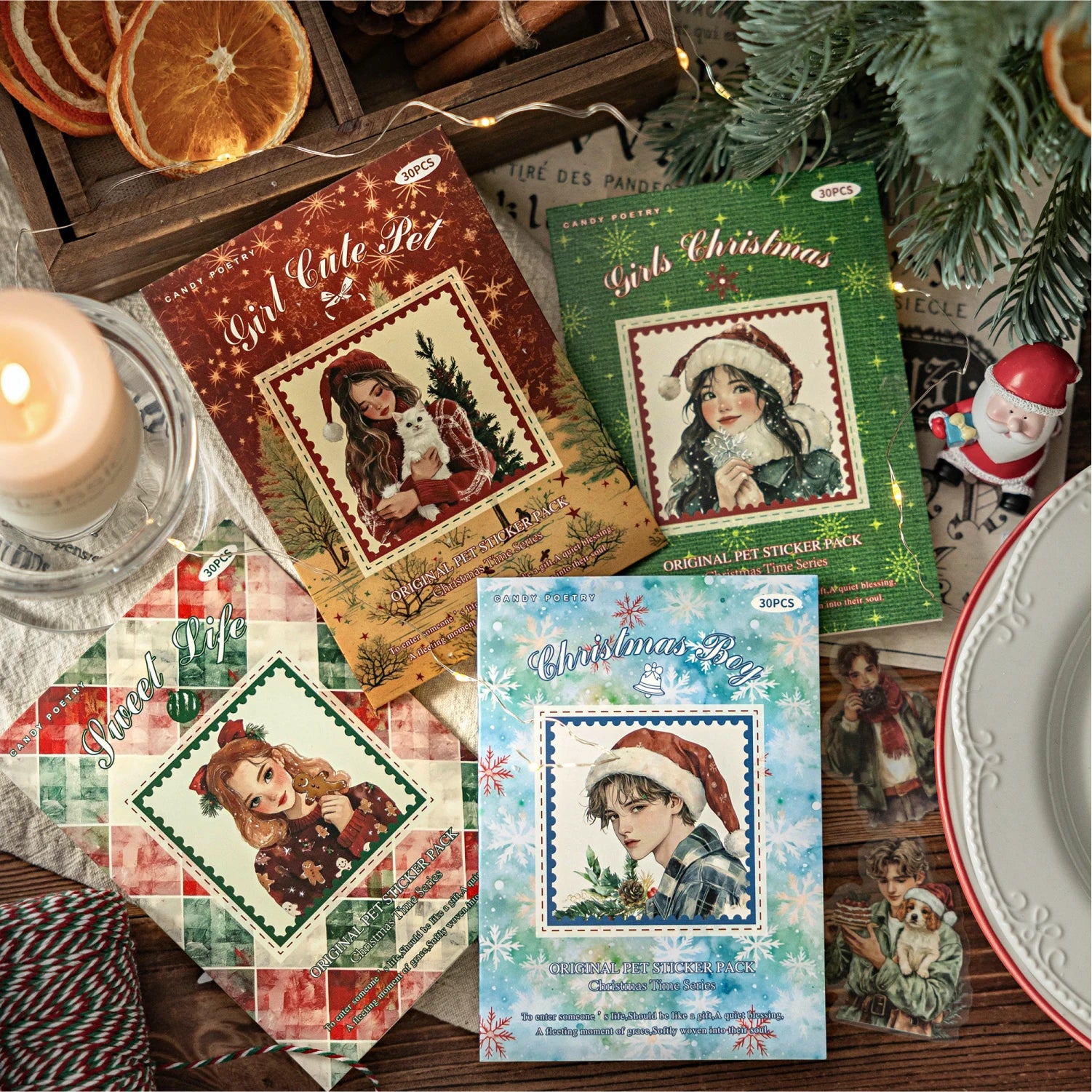 Cozy Holiday PET Sticker Pack