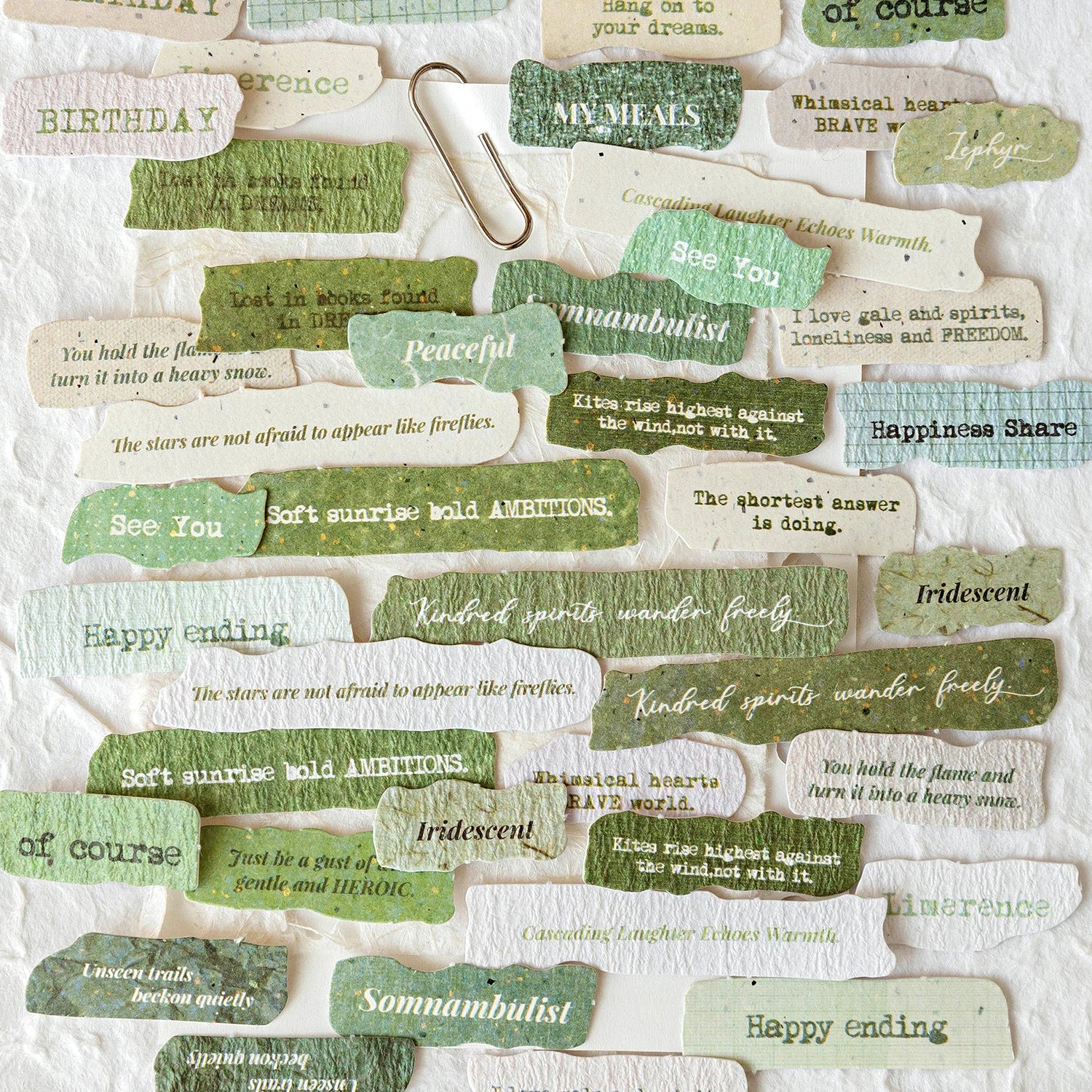 Fragmentary Thoughts Candy Poetry Stickers