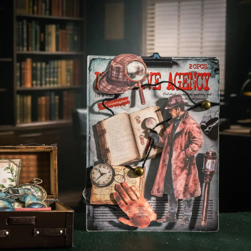 Vintage Mystery Detective Stickers