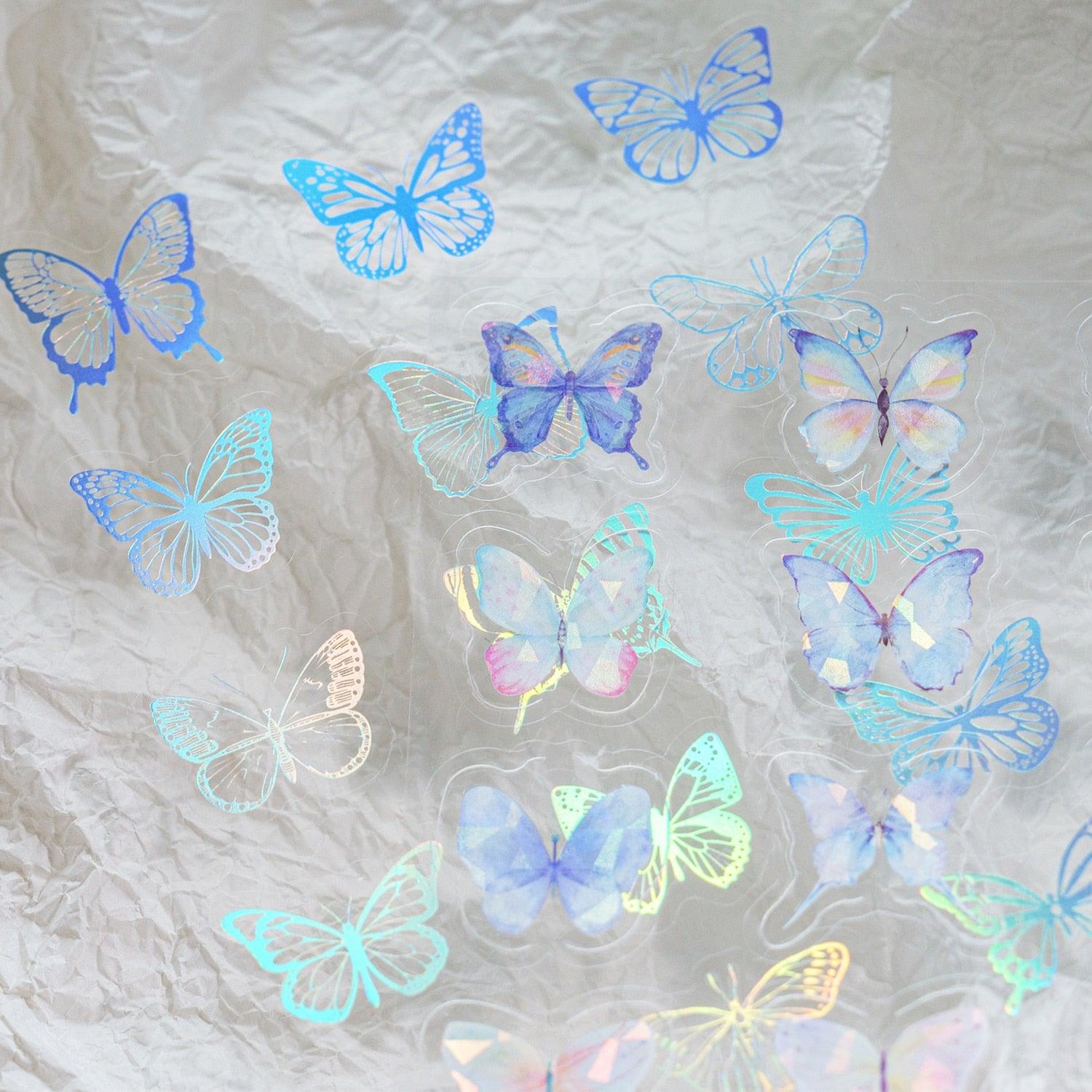 Double-Layer PET Decorative Butterfly Stickers for Journaling &amp; Scrapbooking - PaperWrld