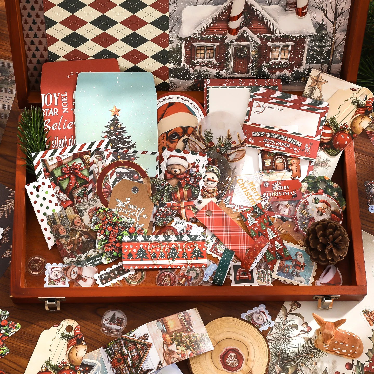 Merry Christmas Scrapbooking Box - Gift
