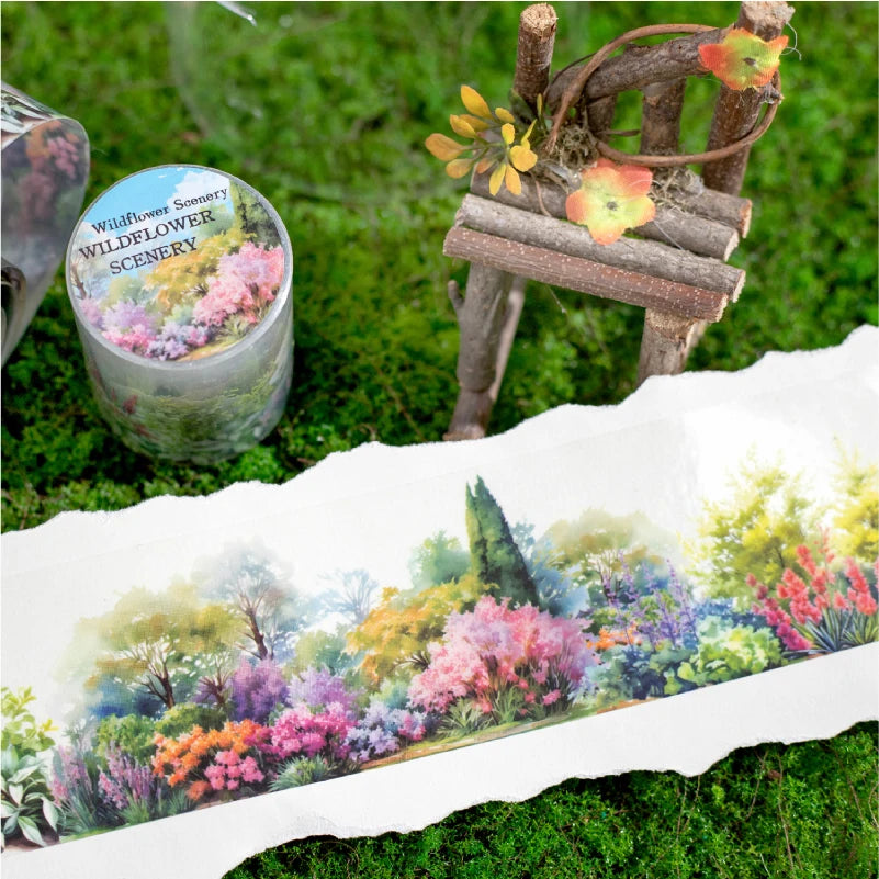 Wildflower Garden Landscape PET Washi Tape