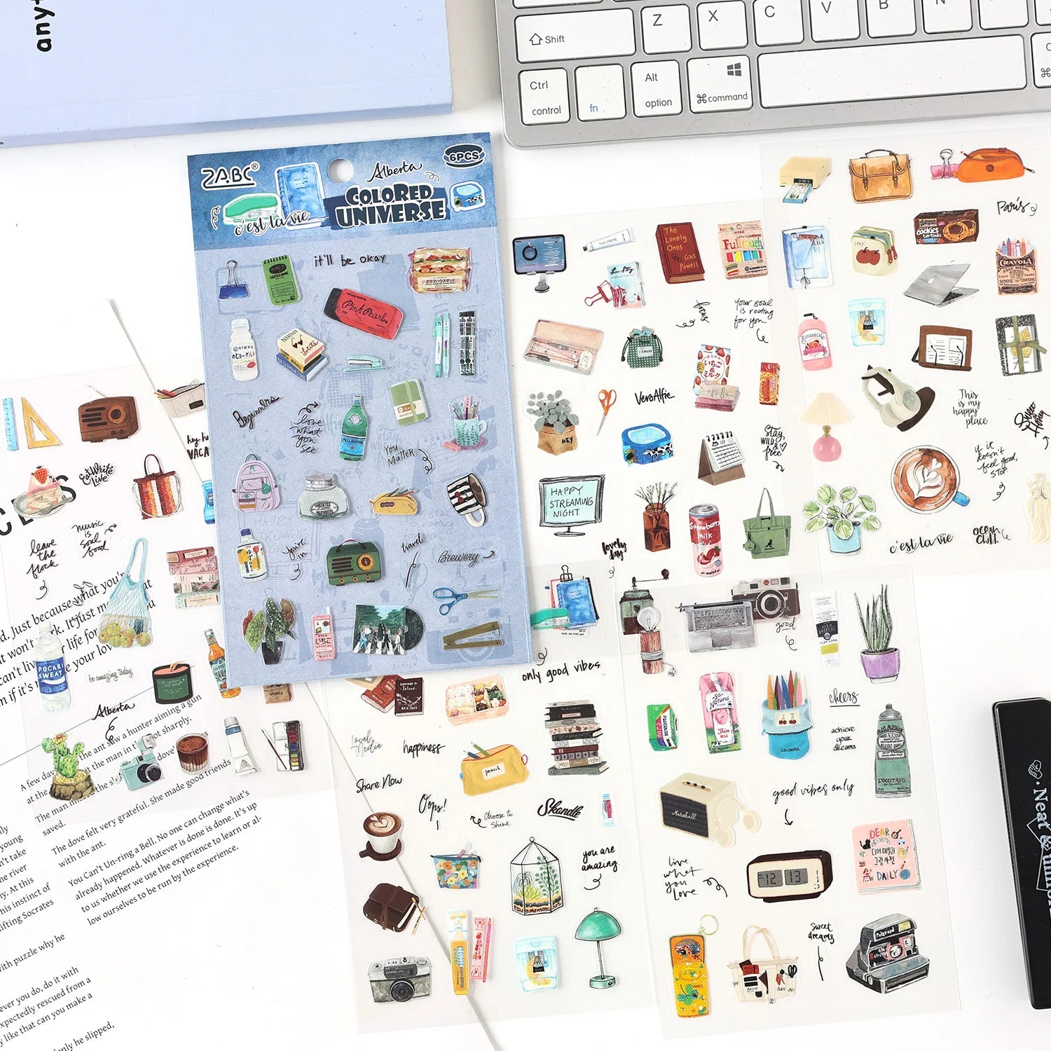 Vintage PET Sticker Set