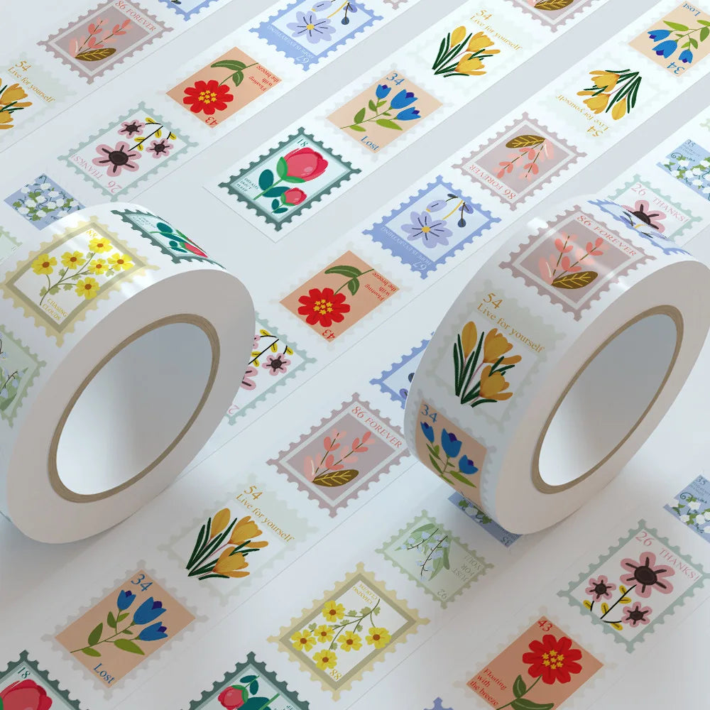 Botanical Postage Stamp Sticker Roll – Up 60% Off at PaperWrld