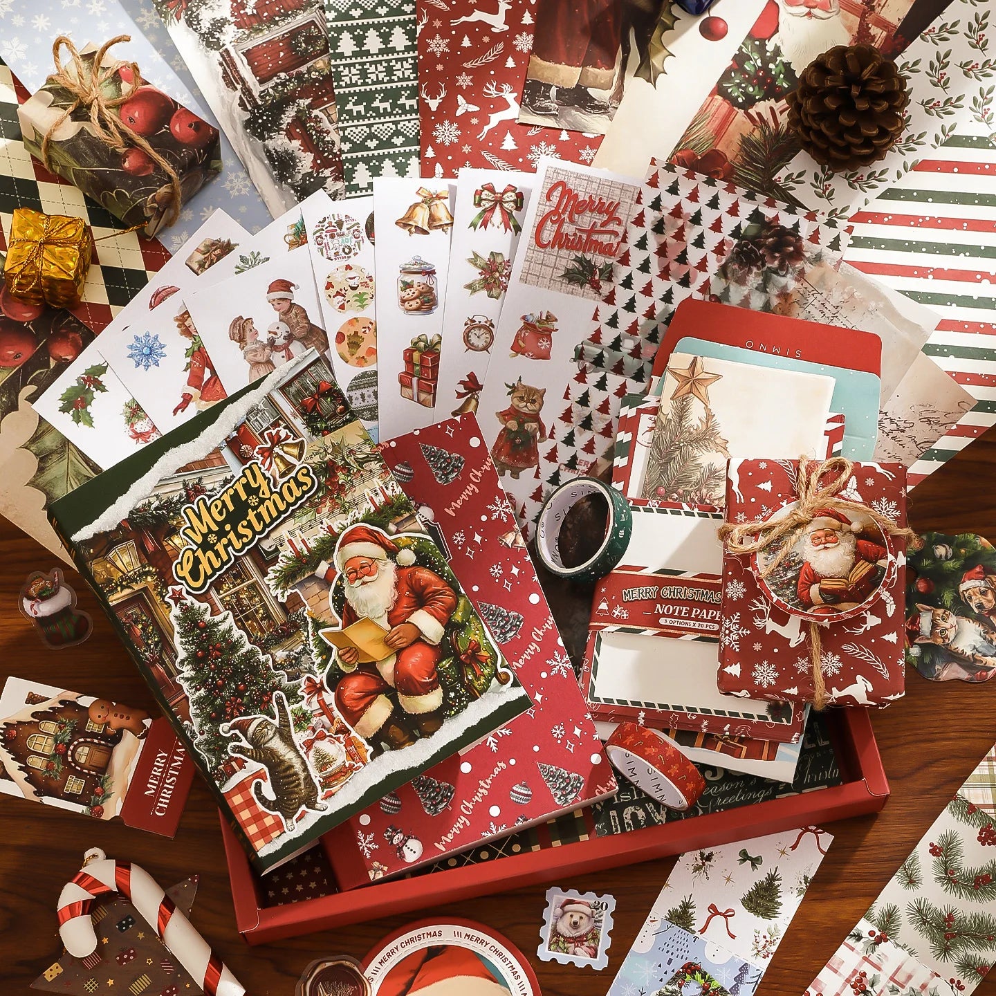 Merry Christmas Scrapbooking Box - Details