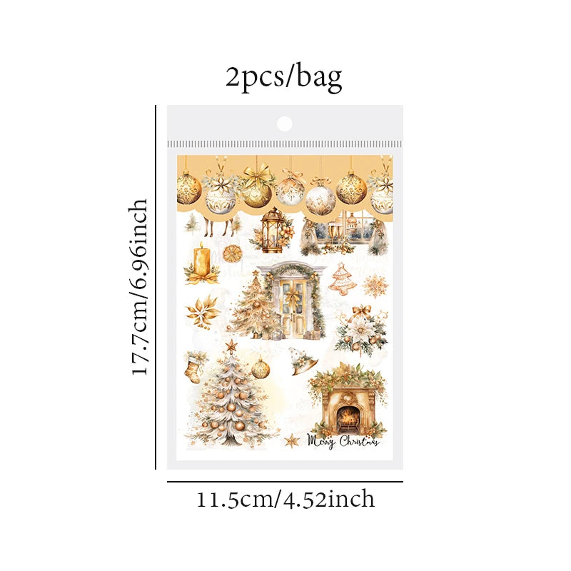 Vintage Christmas Transfer Sticker Set